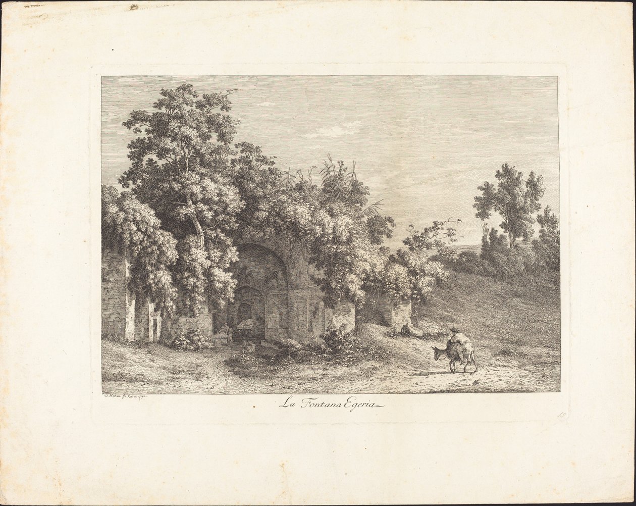 De Egeria-fontein door Jacob Wilhelm Mechau