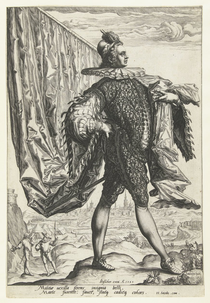 Officieren in Peascod Doublets door Jacob de Gheyn (II)