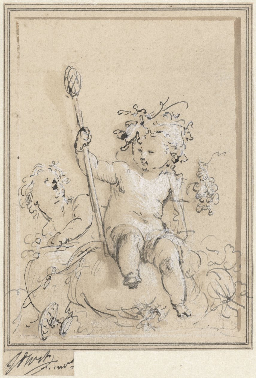 Allegorie op de wijnbouw door Jacob de Wit