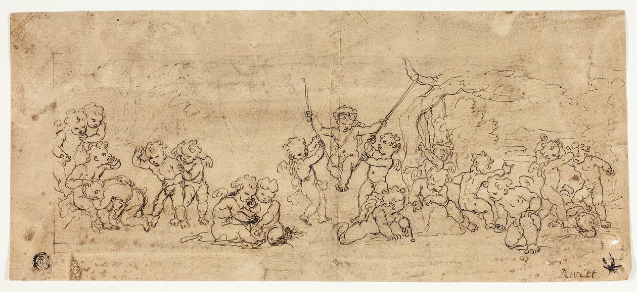 Spelende Putti door Jacob de Wit