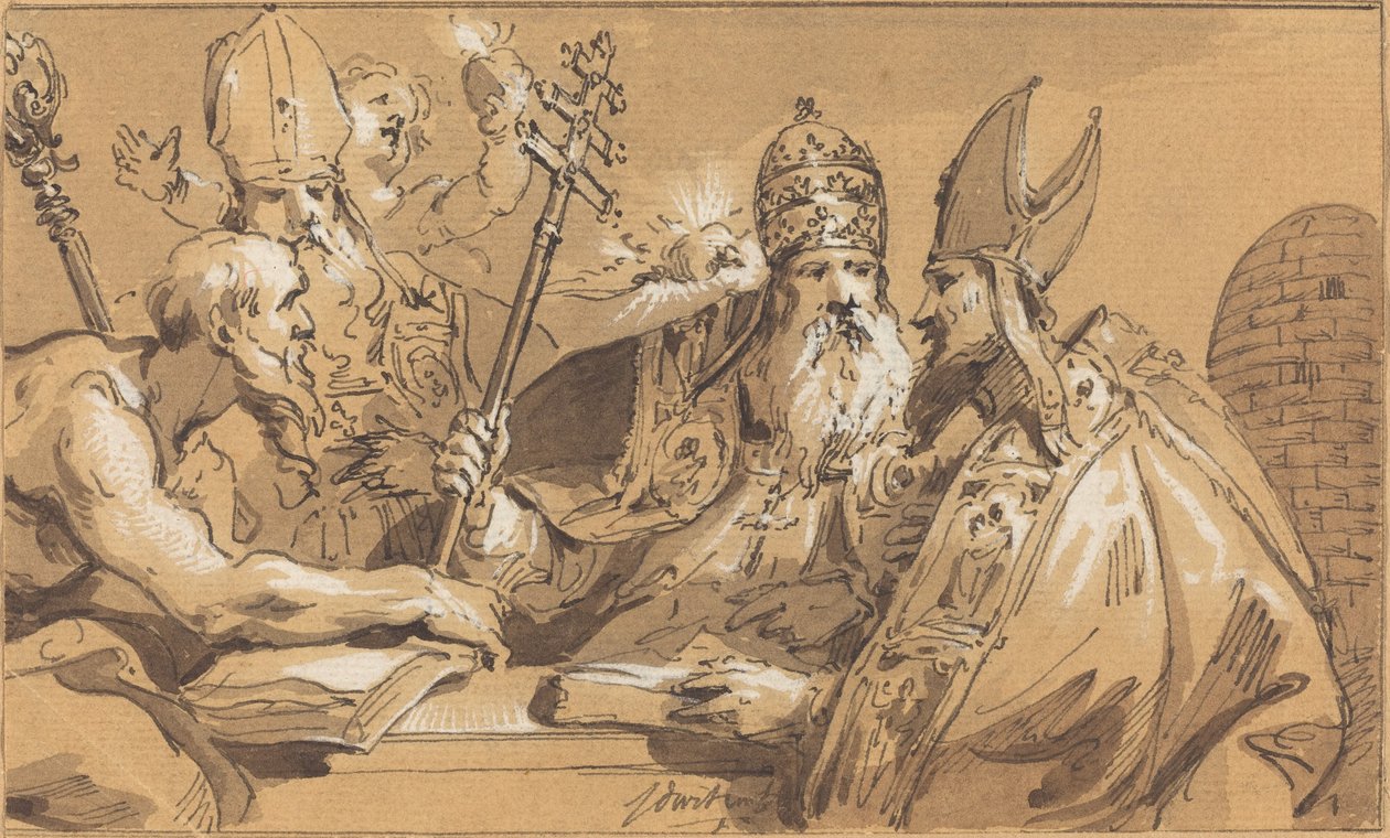 De vier kerkvaders door Jacob de Wit