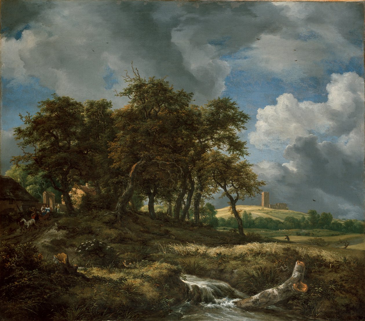 Landschap bij Muiderberg, begin 1650 door Jacob van Ruisdael