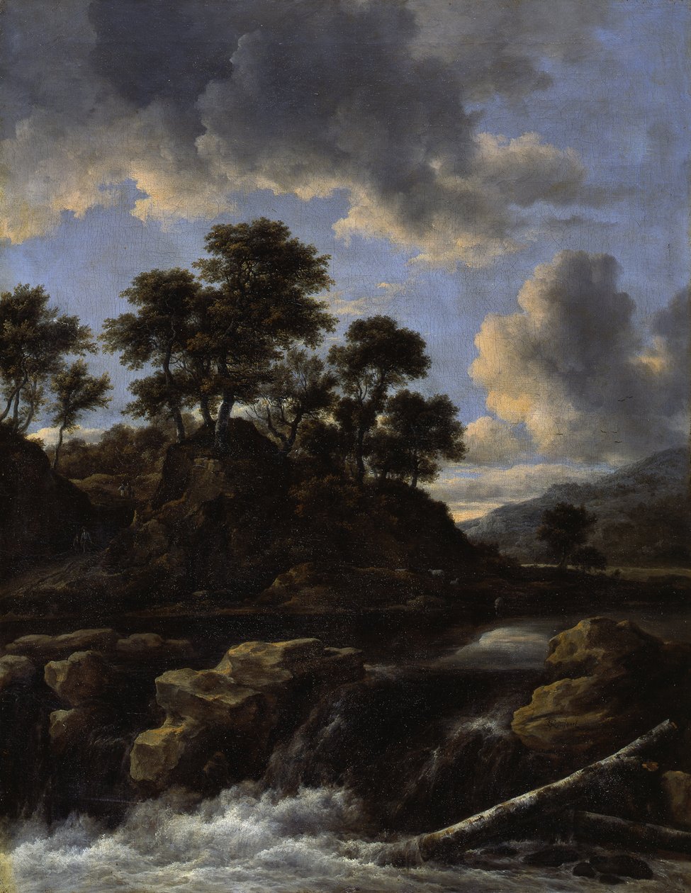 De waterval door Jacob van Ruisdael