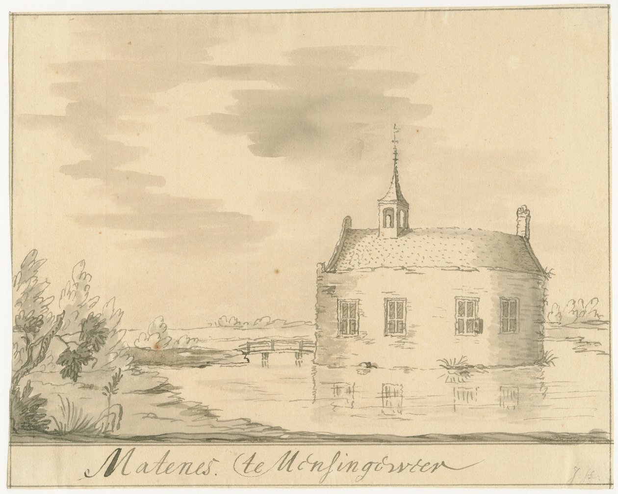 De borg Matenesse te Mensingeweer door Jacobus Stellingwerd door Jacobus Stellingwerff