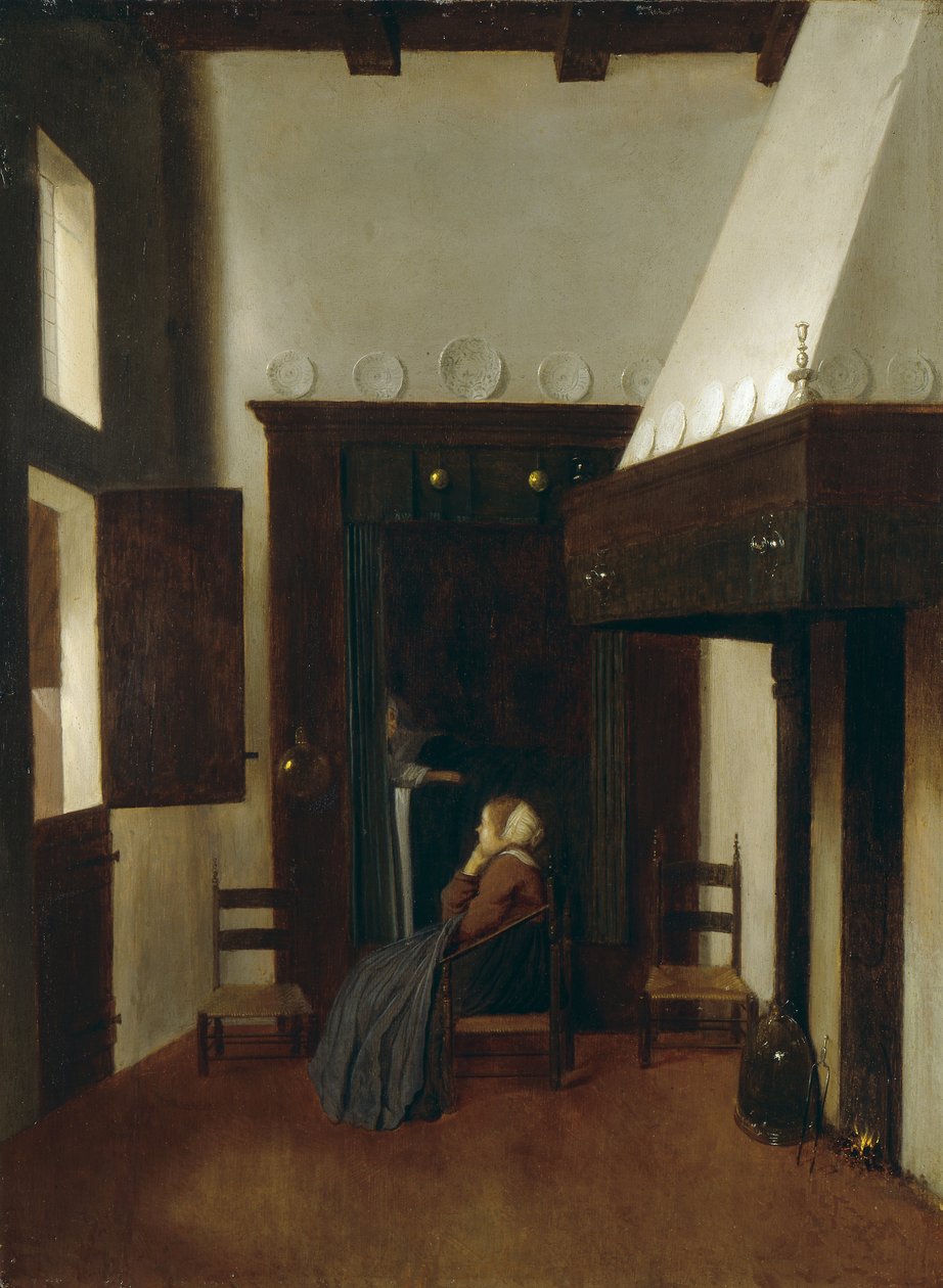 De kleine verpleegster, 17e eeuw door Jacobus Vrel or Frel