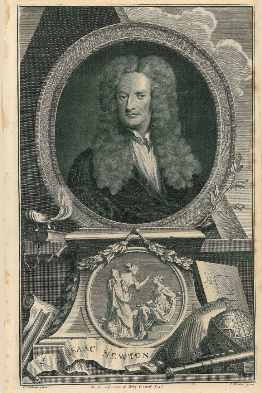 Sir Isaac Newton door Jacobus Houbracken