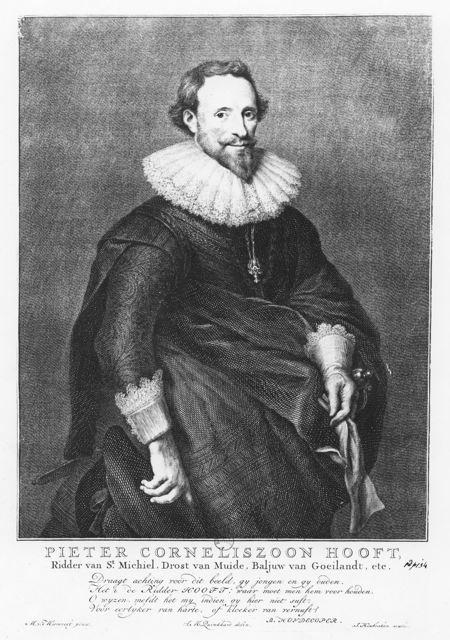 Pieter Corneliszoon Hooft door Jacobus Houbraken