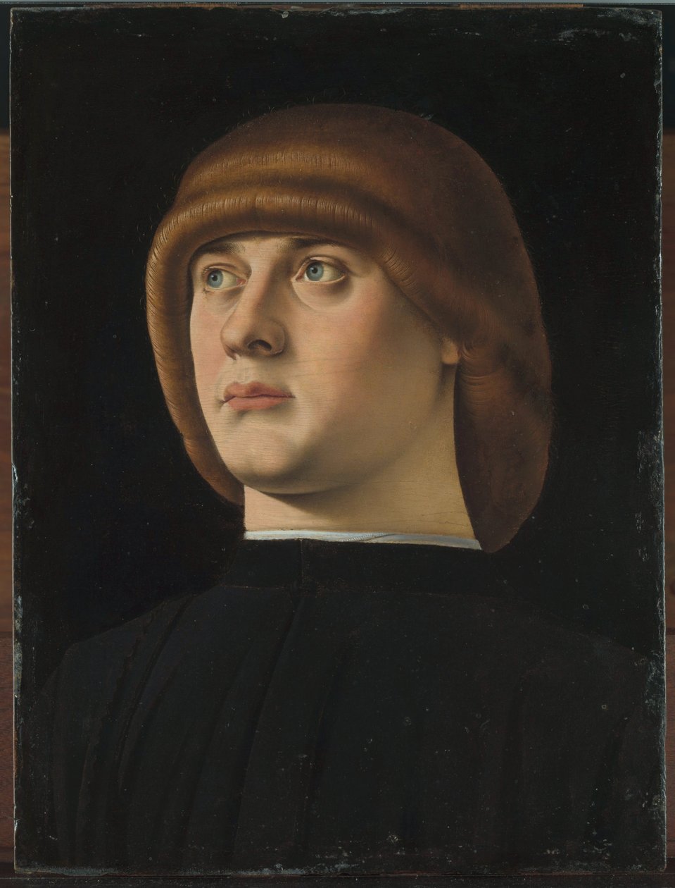 Portret van een jonge man door Jacometto Veneziano
