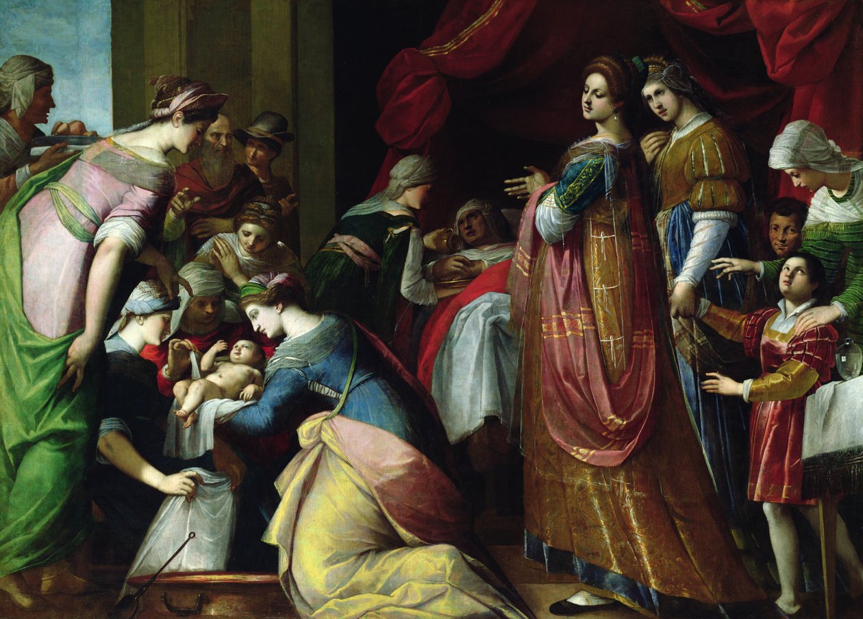 De Geboorte van de Maagd door Jacopo Ligozzi