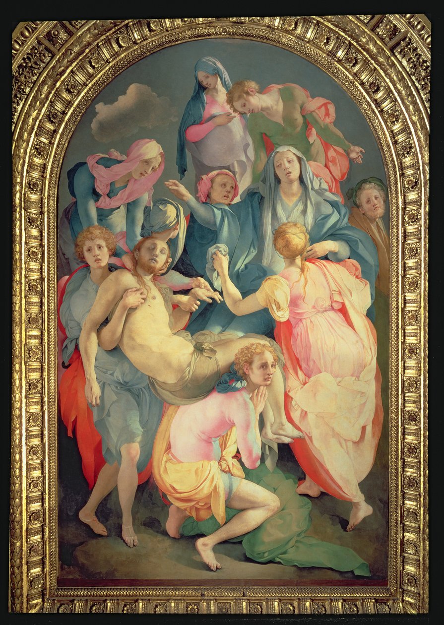 De kruisafneming van Christus, 1525-28 door Jacopo Pontormo