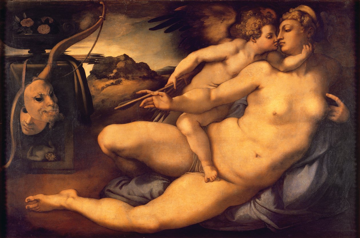 Venus en Cupido, 1533 door Jacopo Pontormo