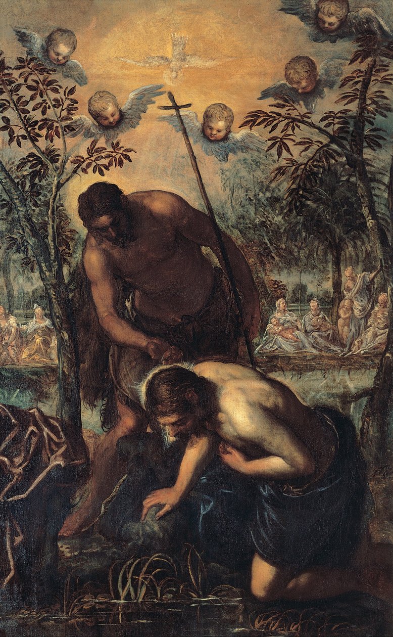 Doop van Christus door Jacopo Robusti Tintoretto