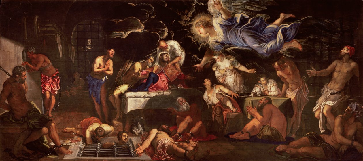 Sint Rochus Gevangen, c.1575 door Jacopo Robusti Tintoretto