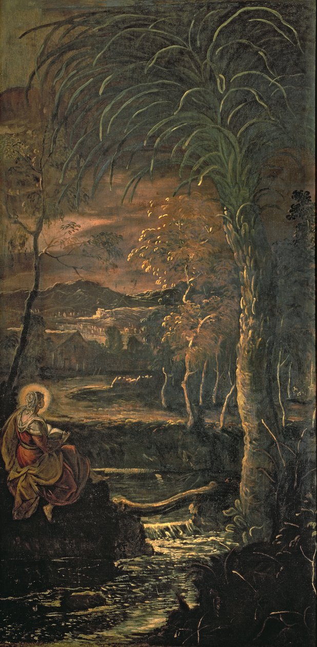 St. Maria van Egypte in de wildernis door Jacopo Robusti Tintoretto