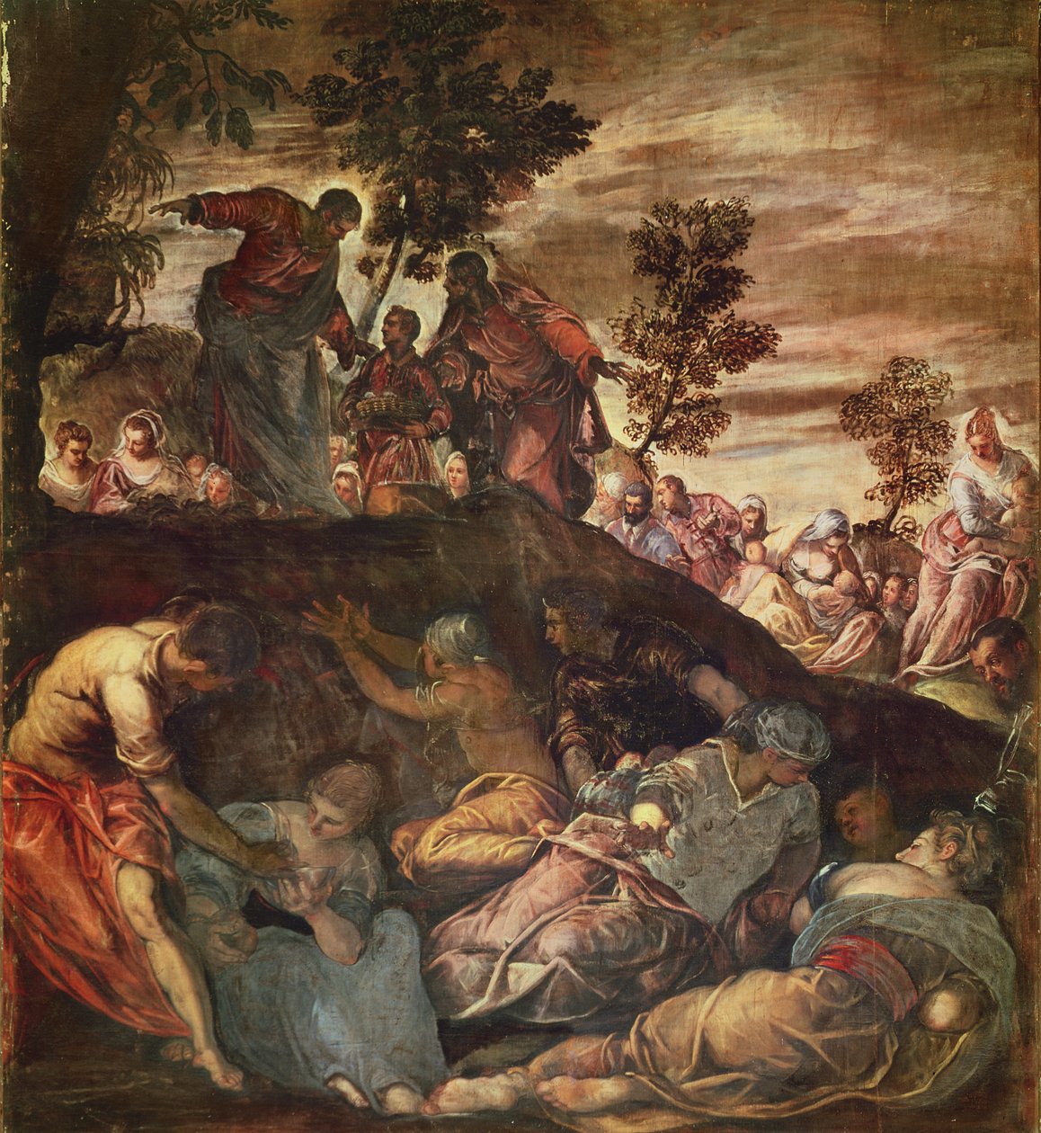 De Vermenigvuldiging van broden en vissen, ca. 1575 door Jacopo Robusti Tintoretto