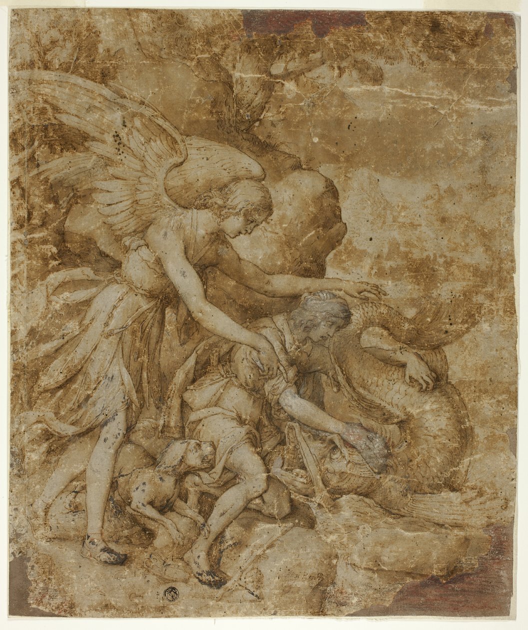Tobias en de engel Rafaël door Jacopo Ligozzi
