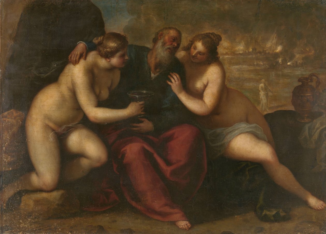 Lot en zijn dochters door Jacopo Palma (il Giovane)
