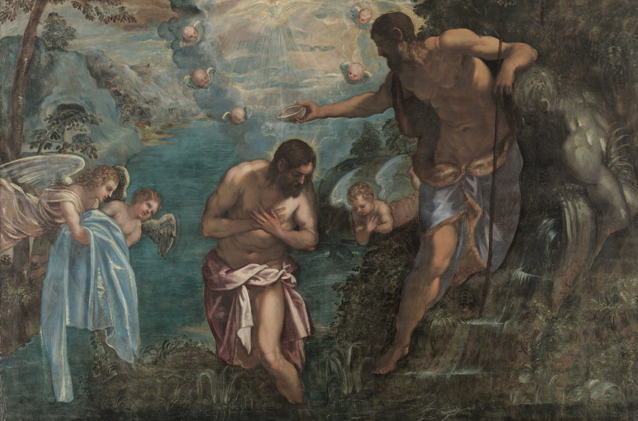 Doop van Christus door Jacopo Robusti Tintoretto