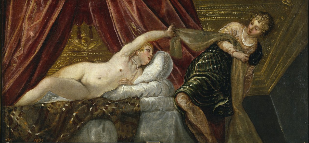Jozef en de vrouw van Potifar door Jacopo Robusti Tintoretto