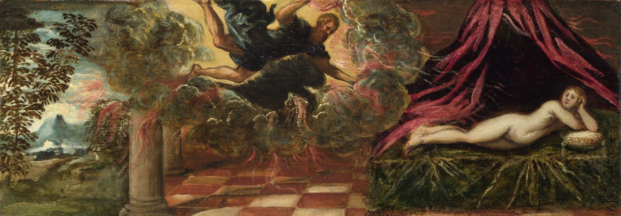 Jupiter en Semele, ca. 1545 door Jacopo Robusti Tintoretto