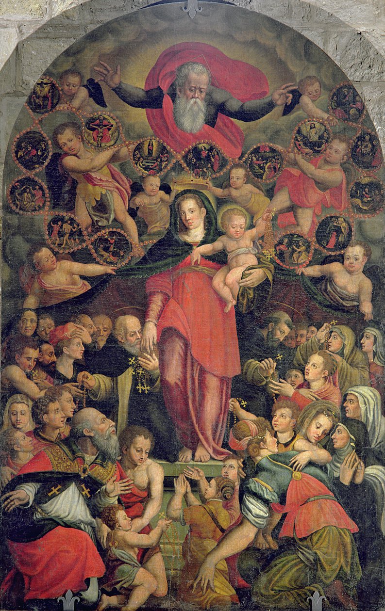 Madonna van de Rozenkrans, ca. 1569 door Jacopo Zucchi