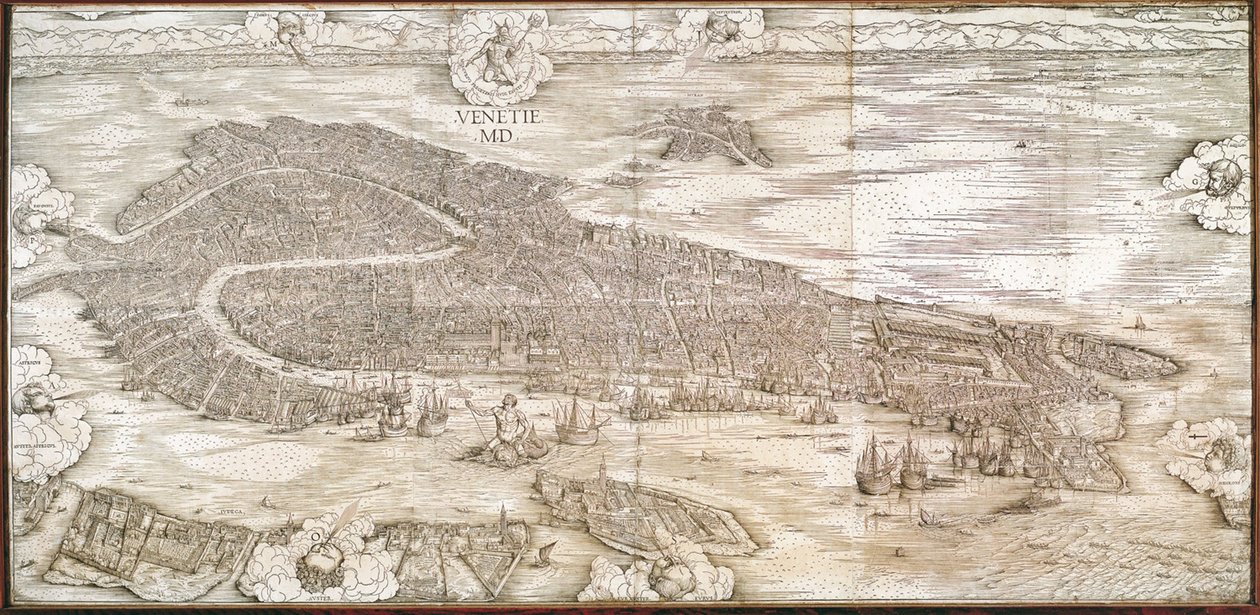 Uitzicht op Venetië door Jacopo de