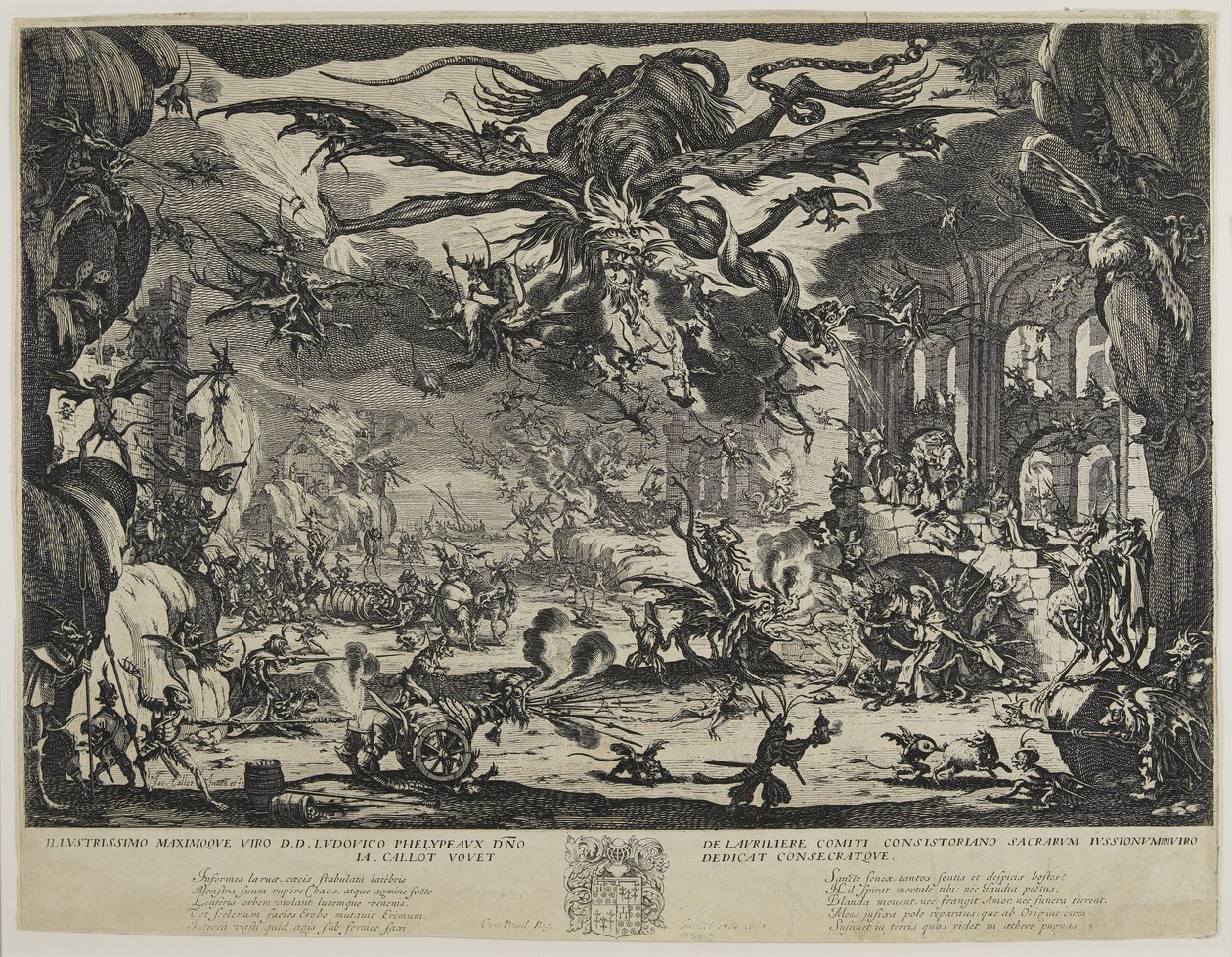 De verzoeking van Sint Antonius, 1635 door Jacques Callot