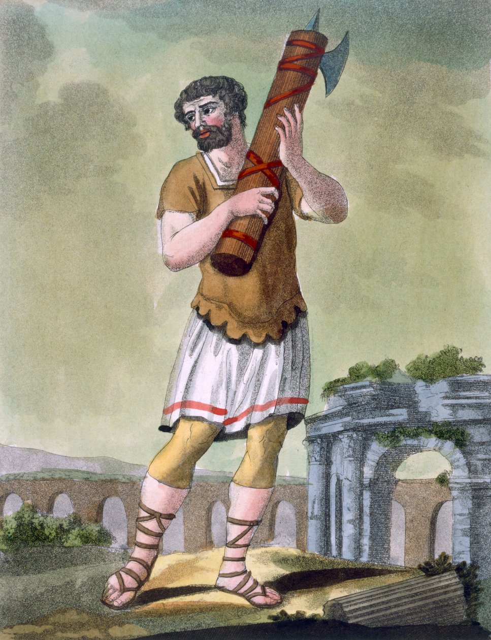 Een Lictor, Drager van de Fasces, Illustratie uit 