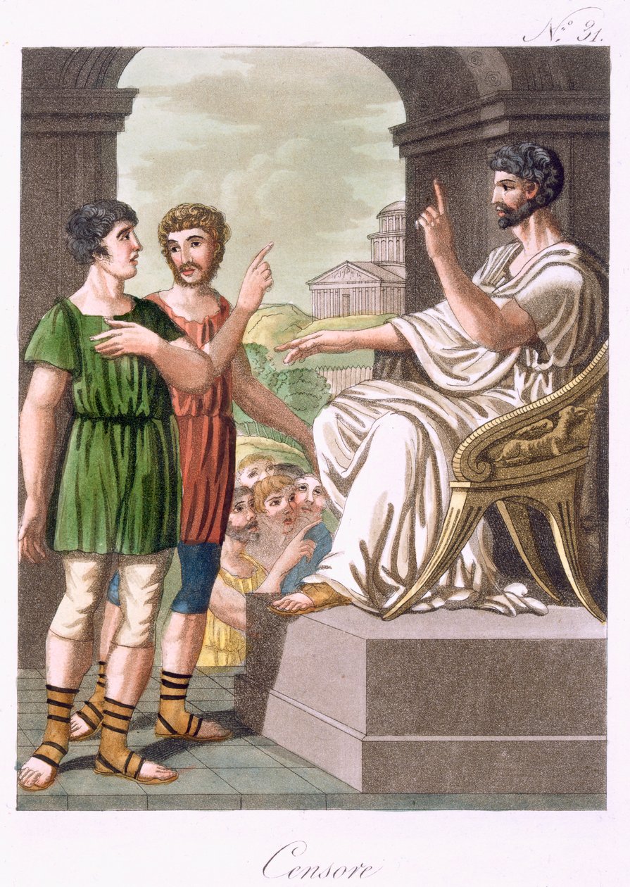 Een Romeinse Censor, illustratie uit 