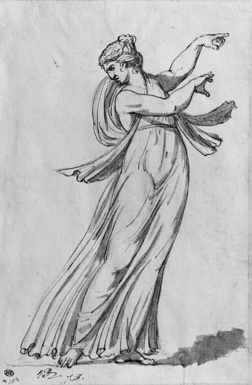 Bacchante door Jacques Louis David