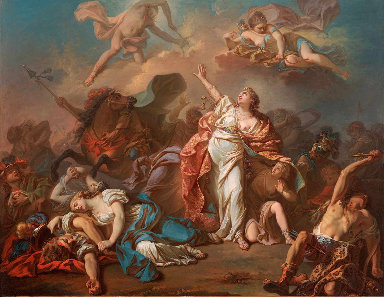 Kinderen van Niobe door Jacques Louis David