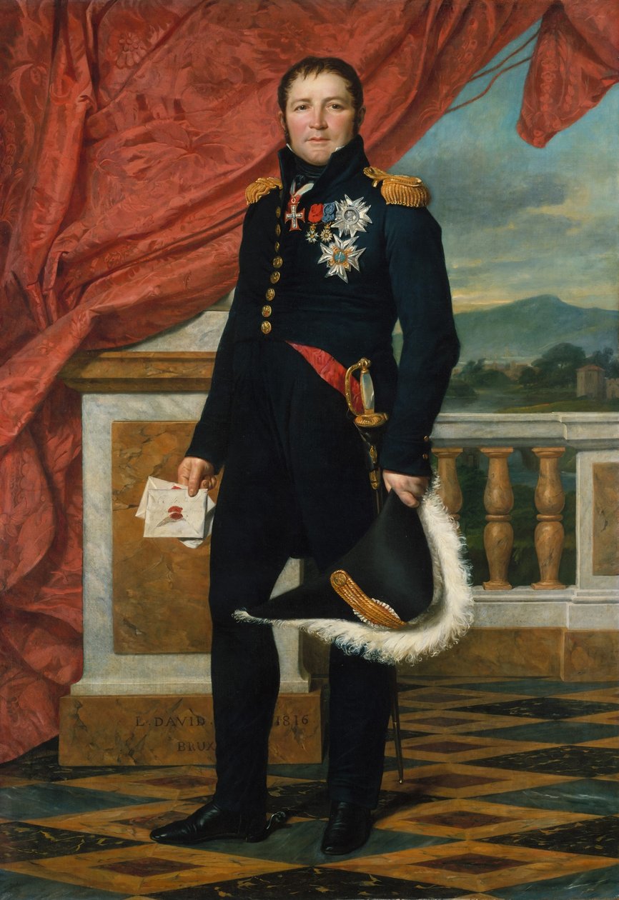 Portret van de Franse politicus en soldaat Étienne Maurice Gérard door Jacques Louis David