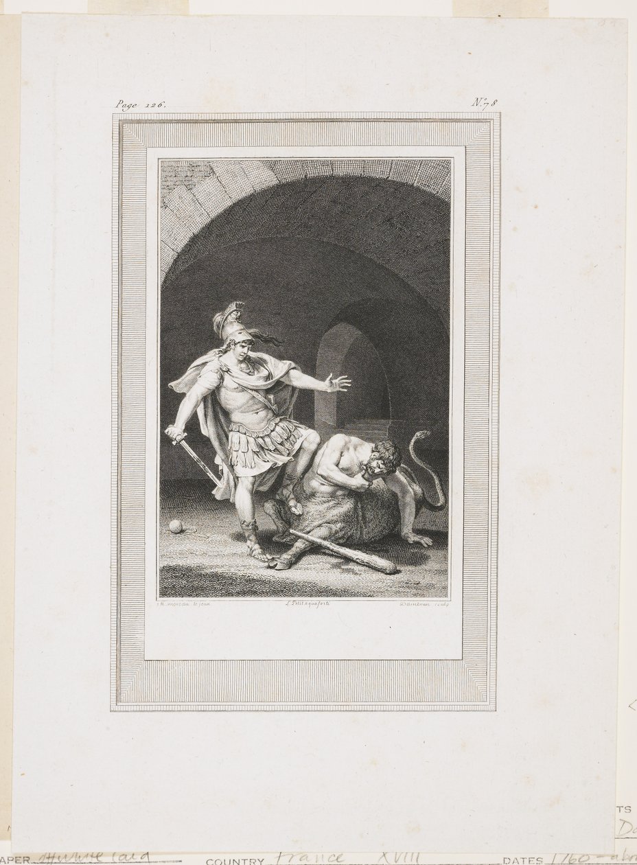 Vignet uit de Metamorfosen van Ovidius door Jacques Louis Petit