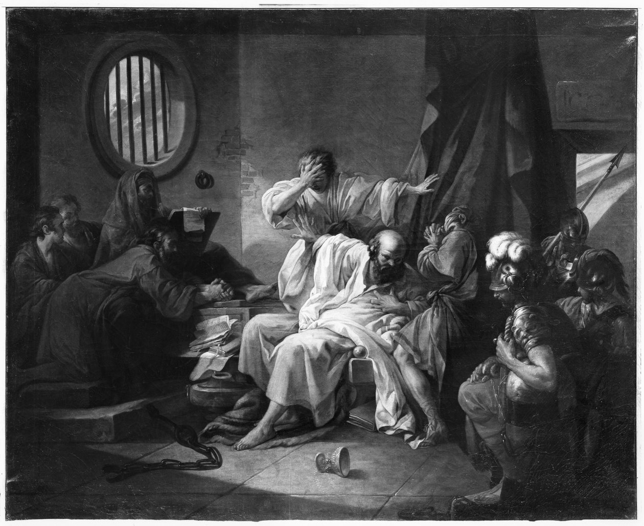 De dood van Socrates, 1762 door Jacques Philippe Joseph de Saint Quentin
