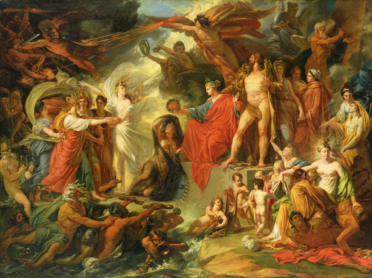 De Triomf van de Beschaving, ca.1794-98 door Jacques Reattu