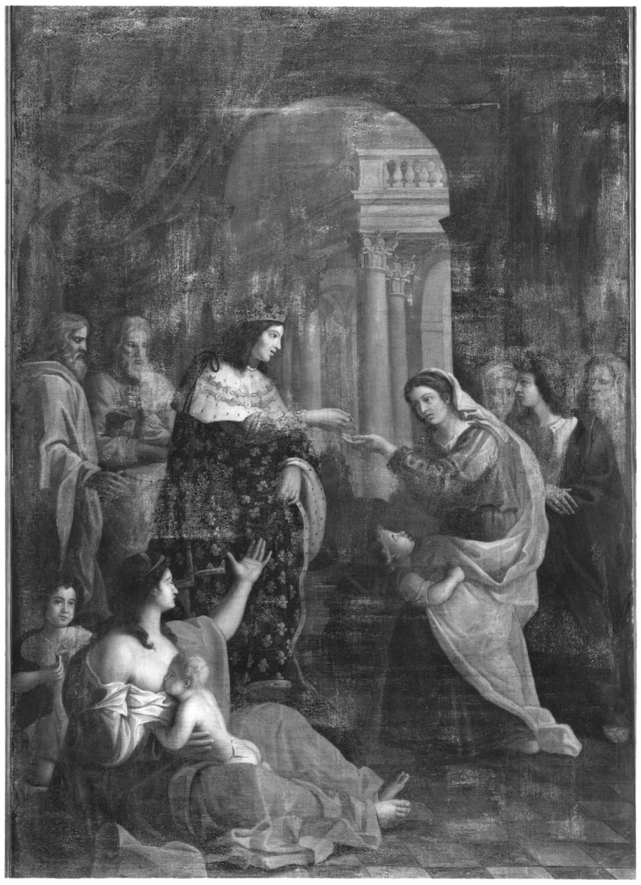 St. Louis (1214-70) die aalmoezen uitdeelt door Jacques Stella