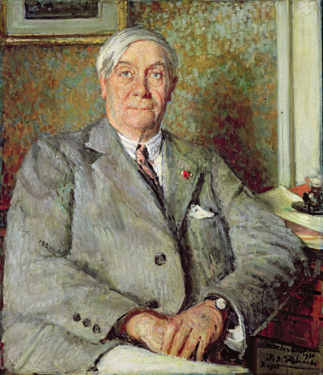 Maurice de Maeterlinck (1862-1949) 1931 door Jacques Emile Blanche