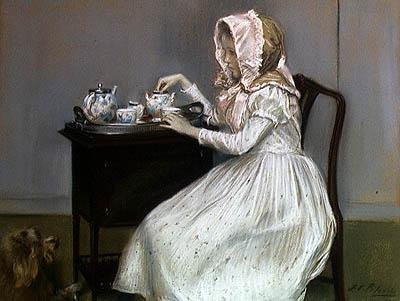 Theetijd door Jacques Emile Blanche