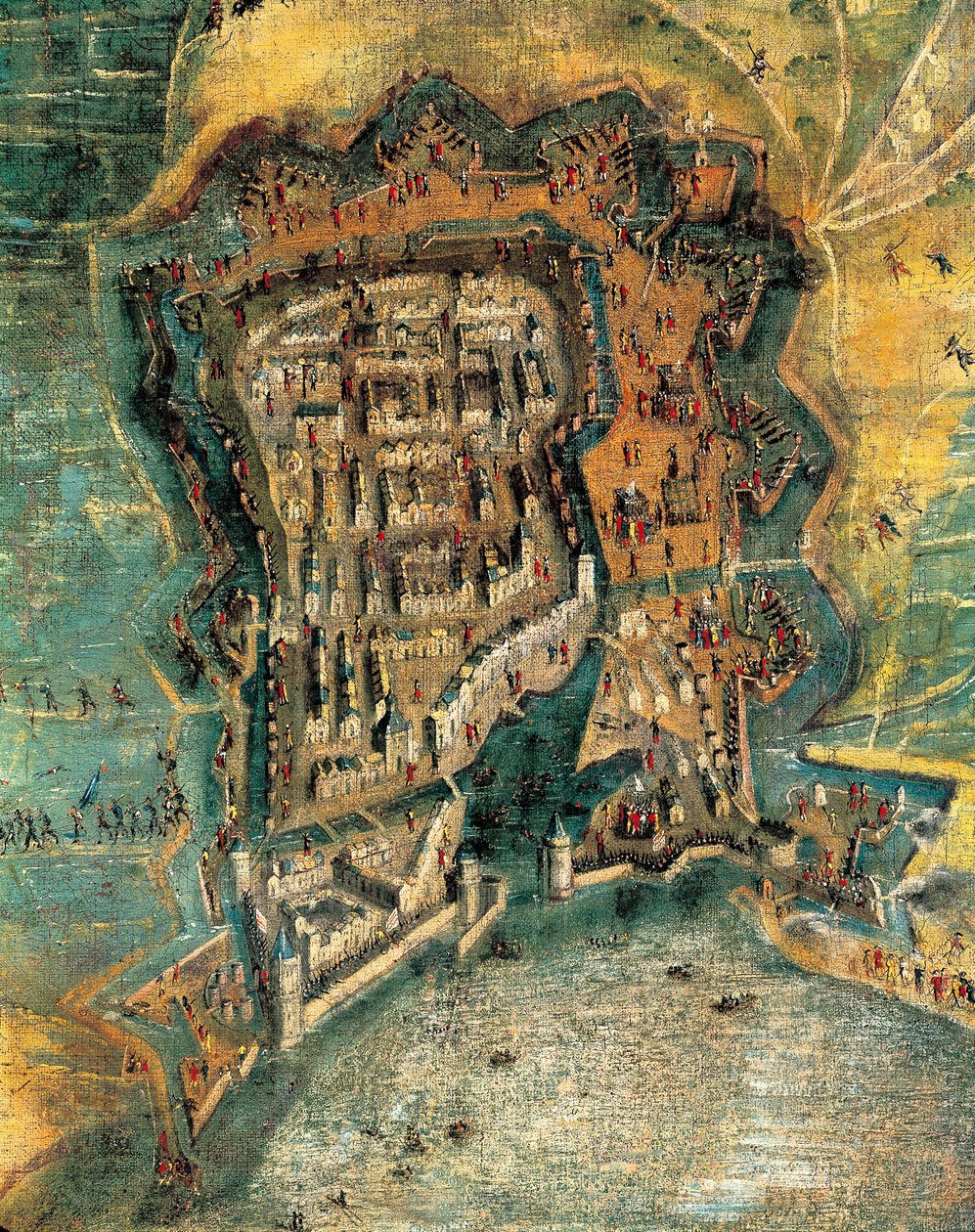 Beleg van La Rochelle door Jacques (after) Callot