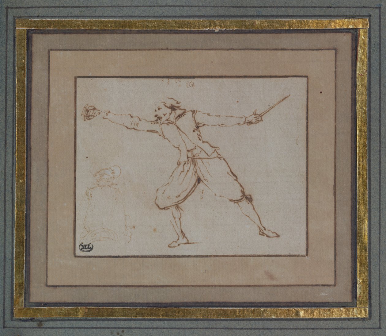 Een schermer door Jacques Callot