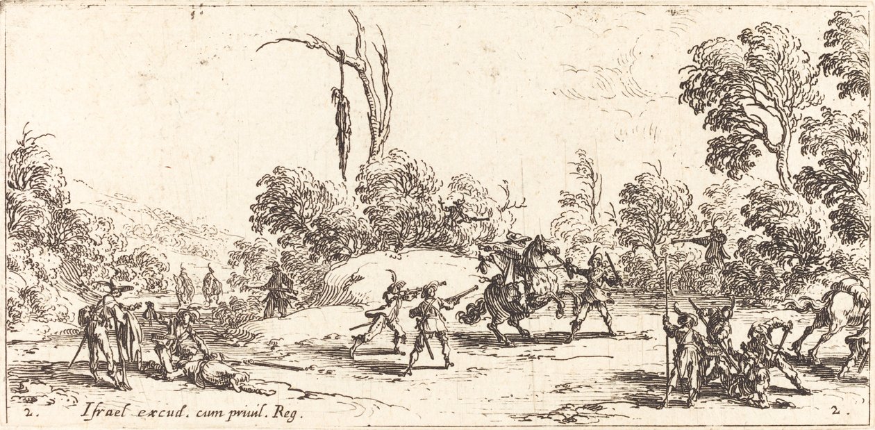 Reizigers Aanvallen op de Snelweg door Jacques Callot