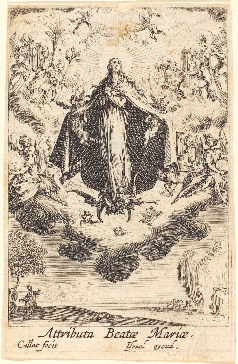 Attributen van de Maagd door Jacques Callot