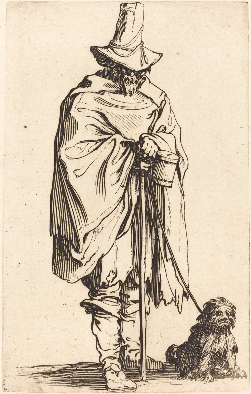 Bedelaar met Hond door Jacques Callot