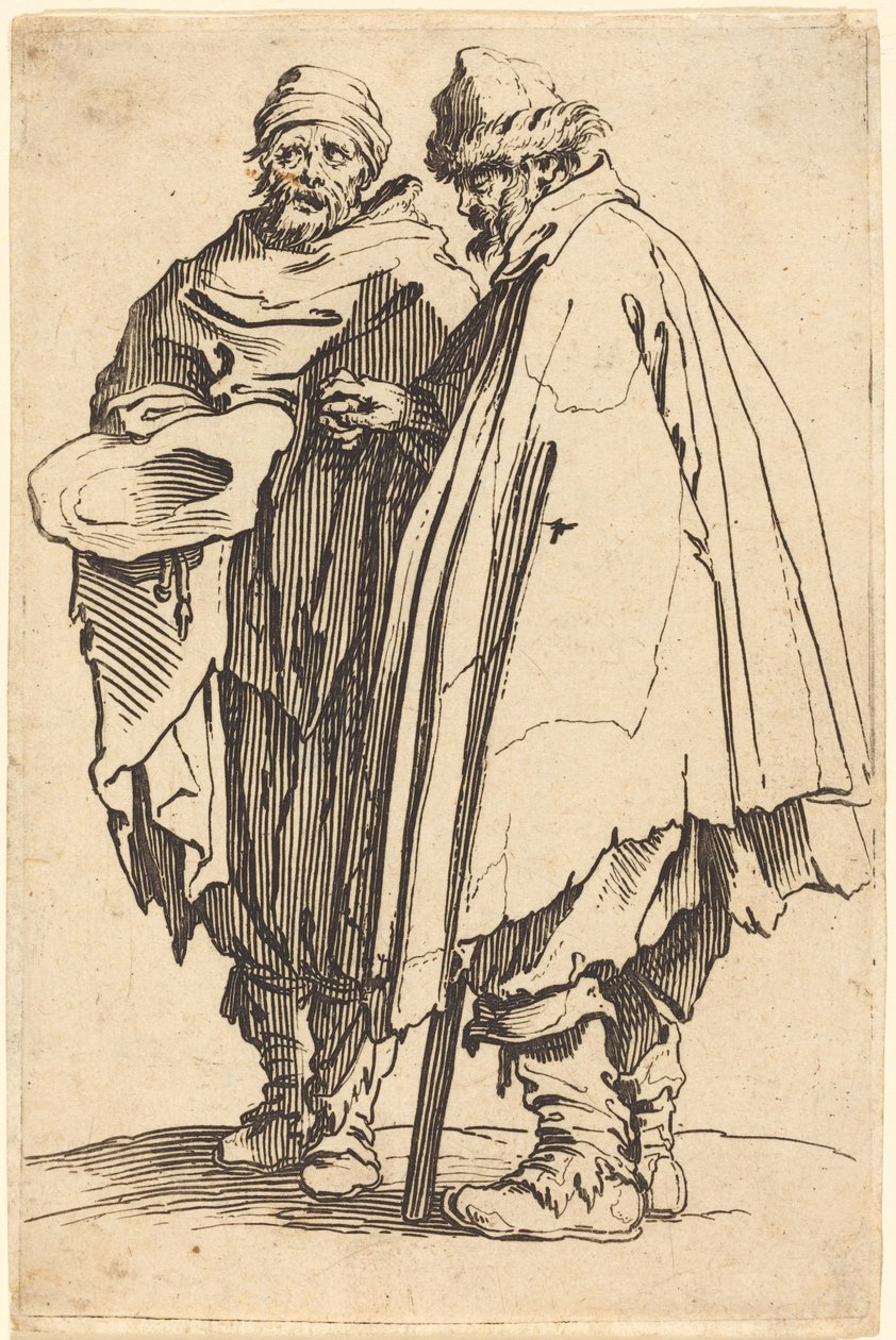 Blinde Bedelaar en Metgezel door Jacques Callot