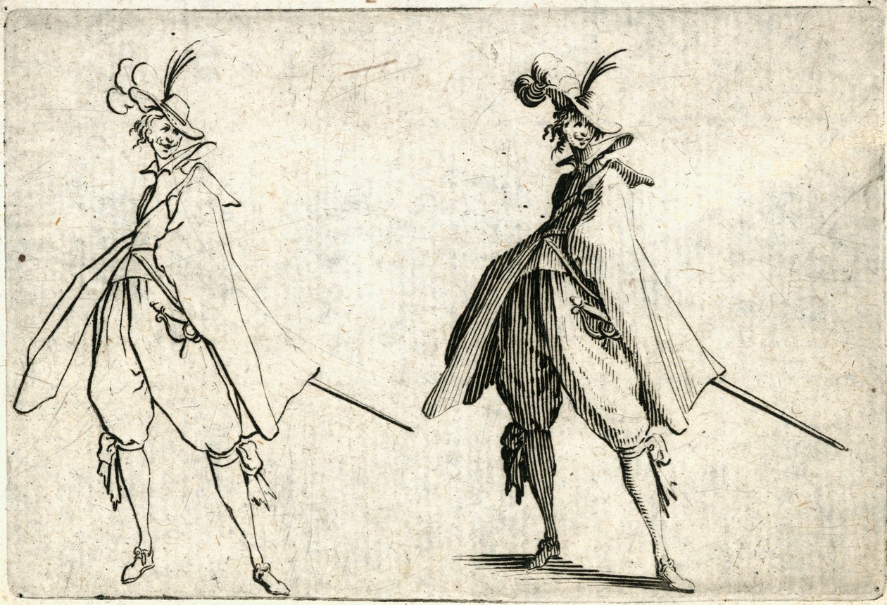 Caprices van verschillende figuren door Jacques Callot