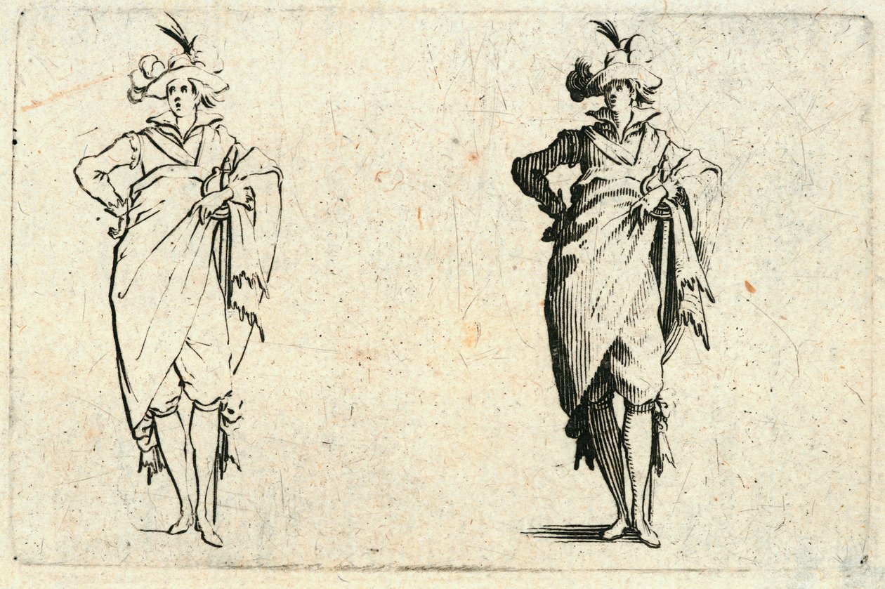 Caprices van verschillende figuren door Jacques Callot