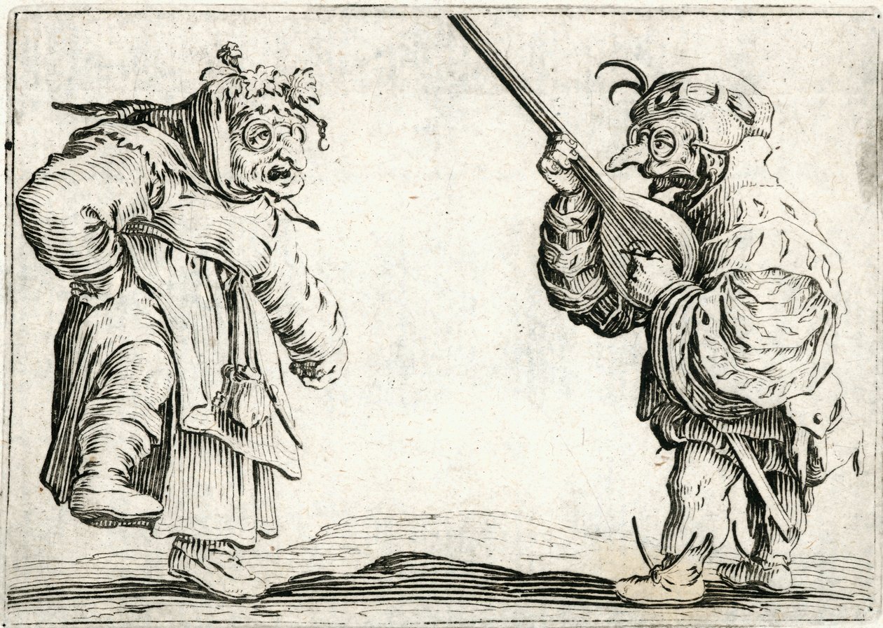 Caprices van verschillende figuren door Jacques Callot