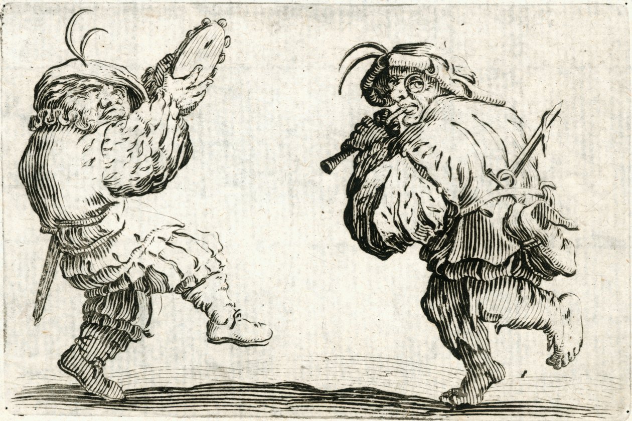 Caprices van verschillende figuren door Jacques Callot
