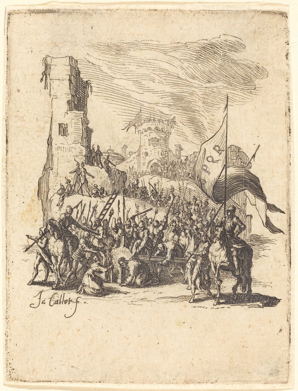 Christus Draagt het Kruis door Jacques Callot