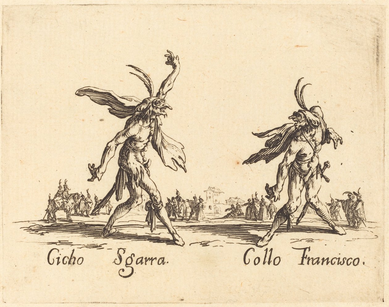 Cicho Sgarra en Collo Francisco door Jacques Callot